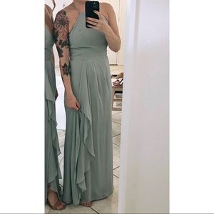 Bridesmaids dress, Dusty sage green